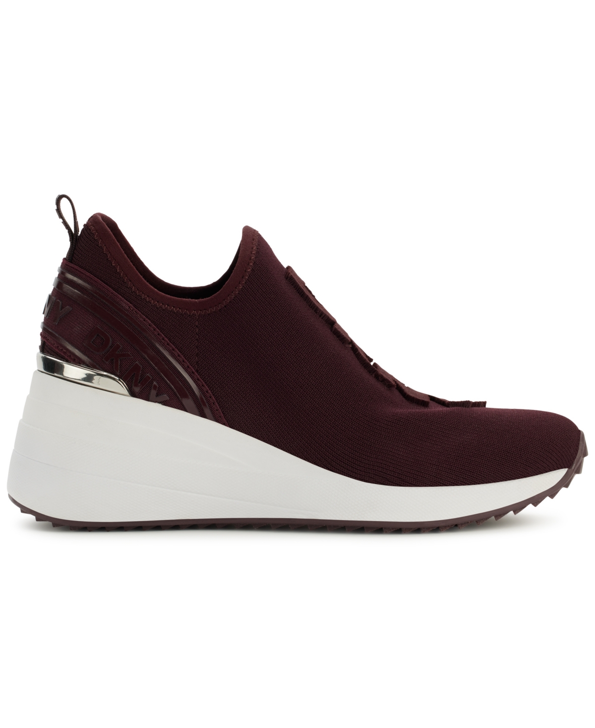 Dkny Keeva Wedge Knit Sneaker In Wine