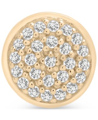 Wrapped Diamond Single Stud Earring (1/20 ct. t.w.) in 10k White or Yellow Gold, Exclusively at Macy's - Button Yellow Gold