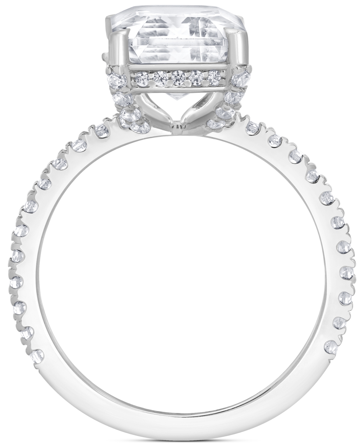 Badgley Mischka Igi Certified Lab Grown Diamond Emerald-cut Engagement Ring (5-1/2 Ct. T.w.) In 14k White, Yellow Or In White Gold