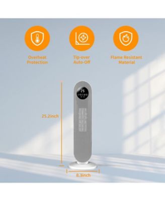 1500W Portable Oscillating Electric Space Heater for Indoor Use with Remote Control