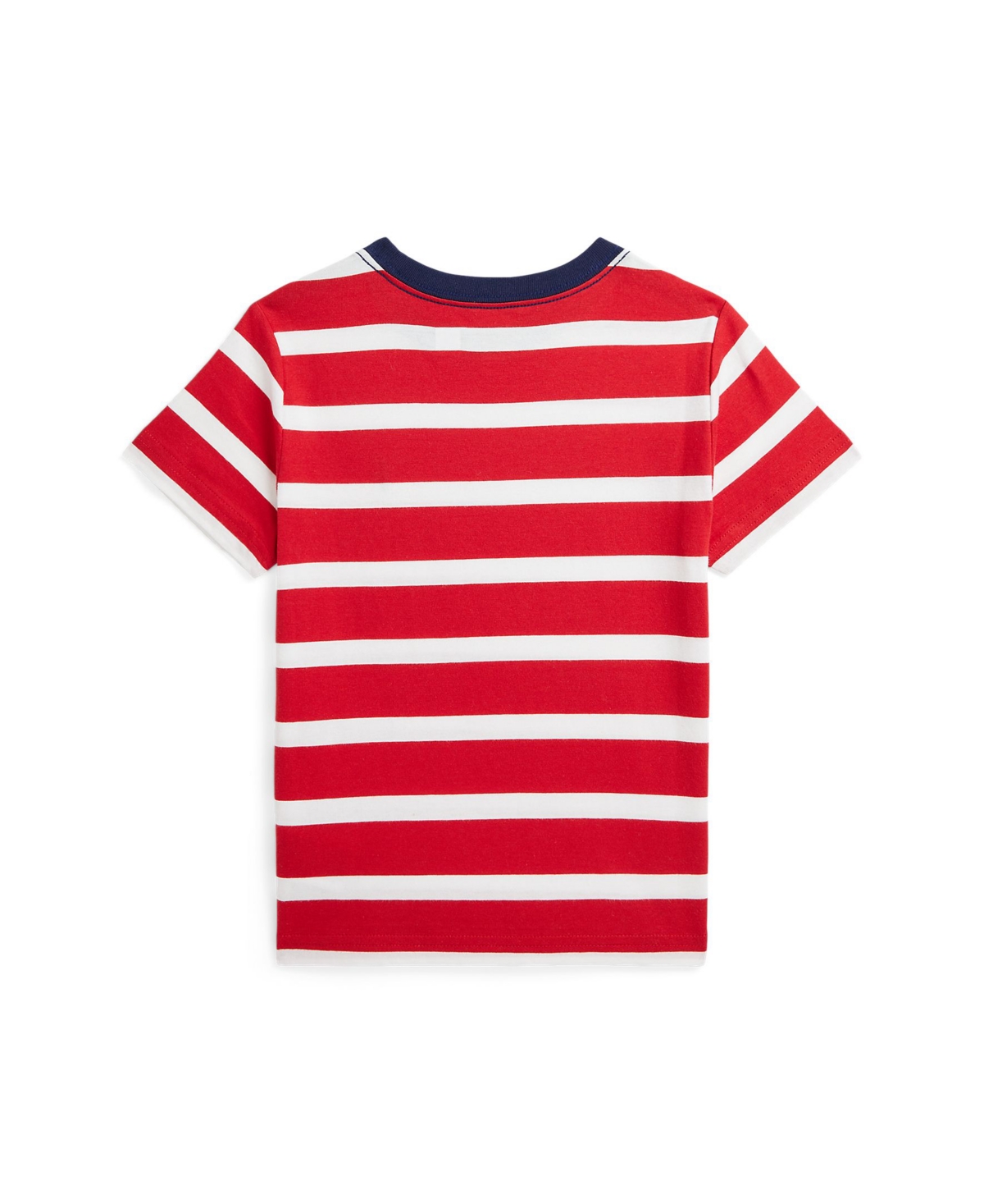 Polo Ralph Lauren Toddler and Little Boys Striped Cotton Jersey Ringer Tee -Paper White