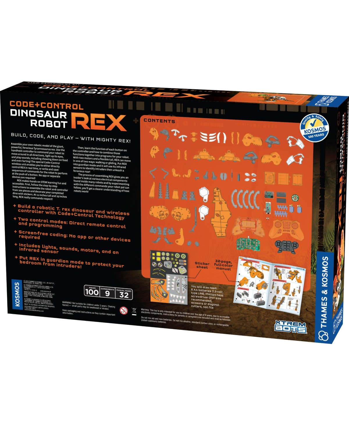 Thames & Kosmos Code+control Dinosaur Robot: Rex In Multi