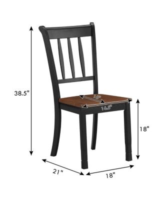 2 Pieces Solid Whitesburg Spindle Back Wood Dining Chairs