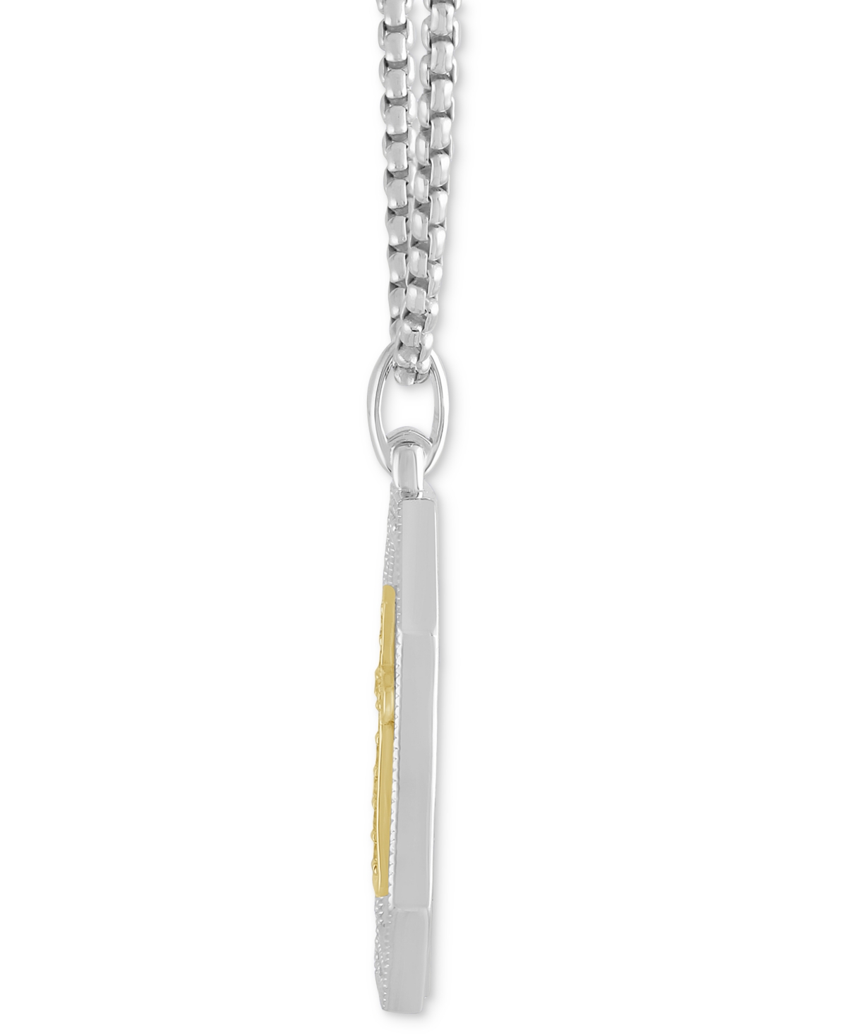 Macy's Men's Diamond Cross Medallion 22" Pendant Necklace (1/2 Ct. T.w.) In Sterling Silver In Silver