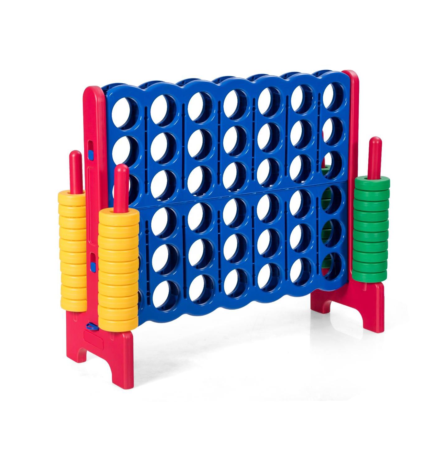 Детские игрушки SUGIFT Jumbo 4-to-Score Giant Game Set with 42 Jumbo Rings and Quick-Release Slider-Red — фото 1