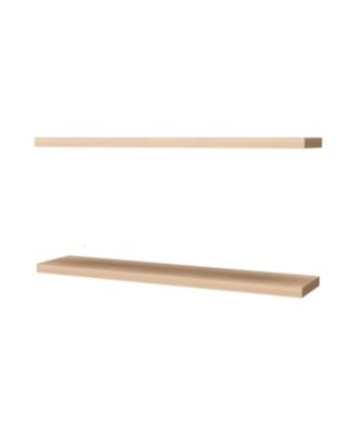 Greer Floating Shelf in Melamine x2, Light Pine