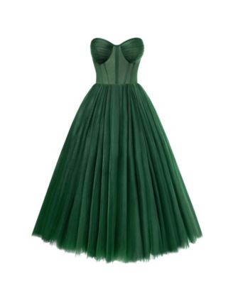 open lace back dress Macy Lace Up Slim Glitter Satin Formal Dress main image 0