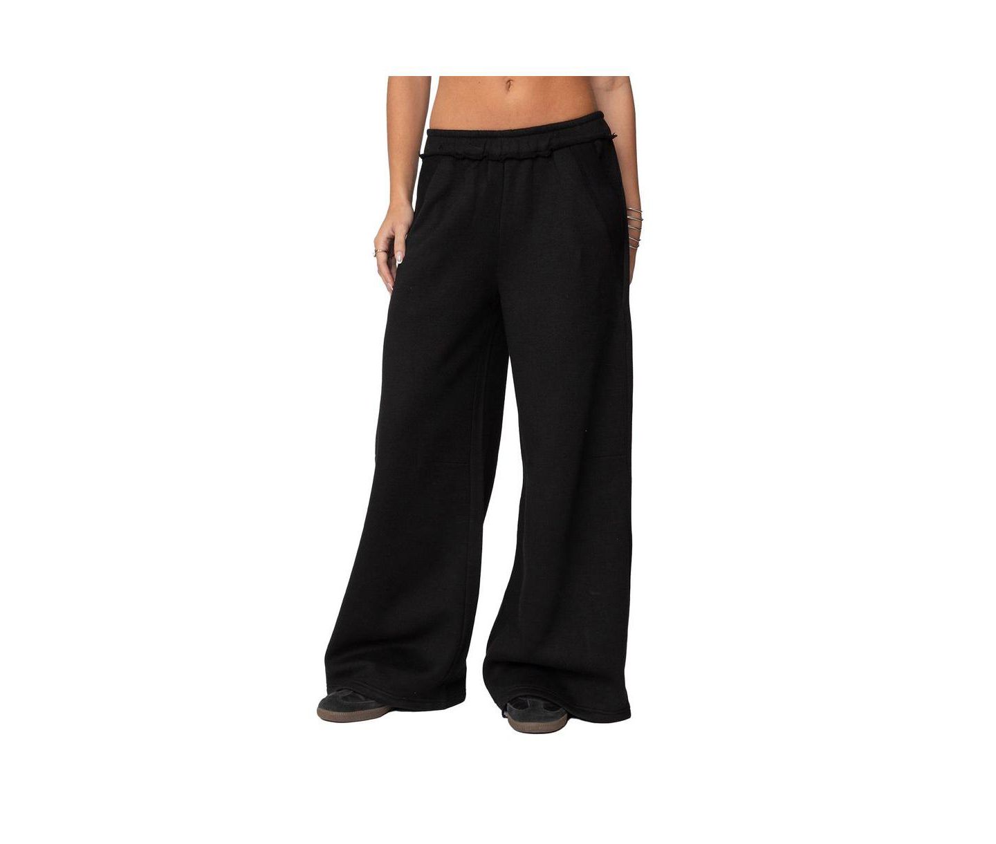 Женские брюки Edikted Kori Oversized Sweatpants, цвет: Чёрный — фото 1