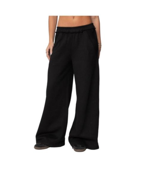 Женские брюки Edikted Kori Oversized Sweatpants, цвет: Чёрный