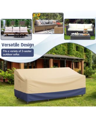 Patio Furniture Cover with Padded Handle and Click-Close Straps-77 x 43 x 30 inches