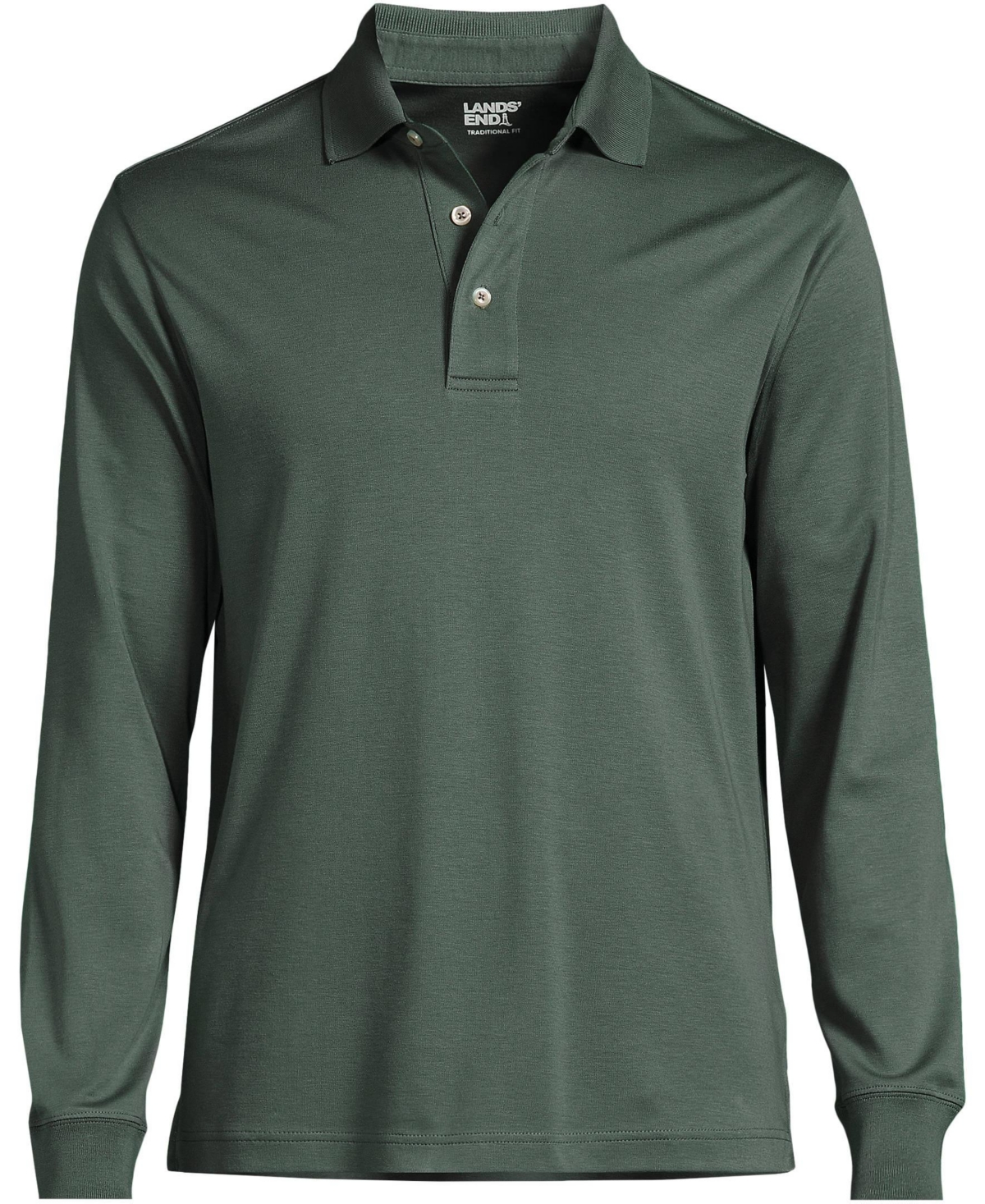 Lands' End Big & Tall Long Sleeve Super Soft Supima Polo Shirt