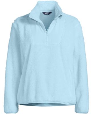 Plus Size Half Zip Cozy High Pile Fleece Pullover