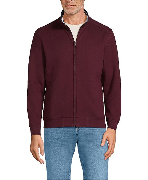 alfani Lands' End Men's Long Sleeve Serious Sweats Mock Full Zip Men's Fashion & Accessories