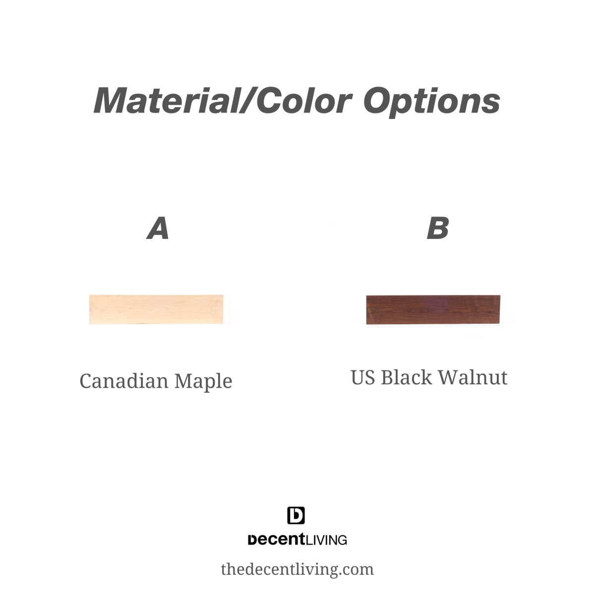 Decent Living Monitor Stand/Riser - Maple 88cm