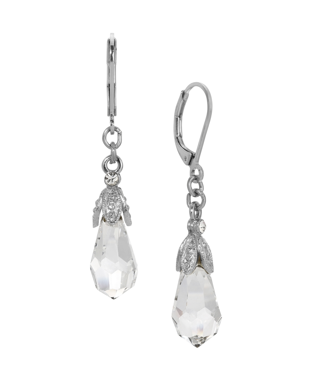 2028 FACETED CRYSTAL DROP EARRINGS 