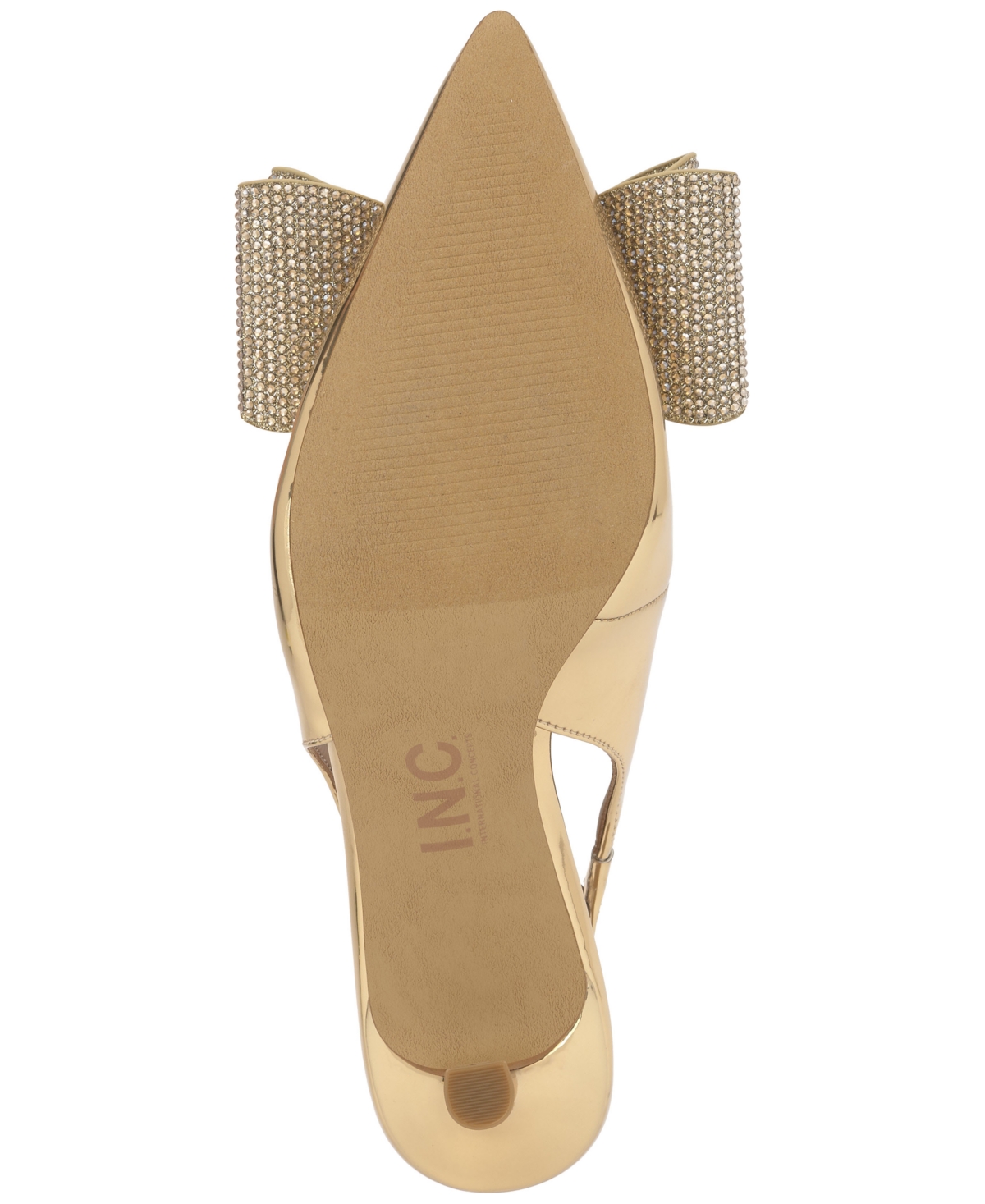 Inc International Concepts Women's Giverny Halter Back Pumps, Created For Macy's In Gold Bow