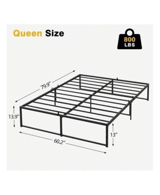 Twin/Full/Queen Size Metal Bed Frame, Platform Bed Frame 13 Inch With 3 In 1 Steel Support, Heavy Duty Metal Platform Bed Frame No Box Spring Needed Mattress Foundation Easy To Assemble