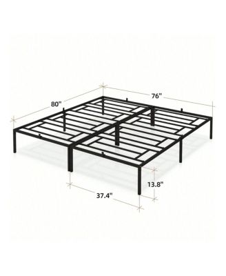 Bed Frame, Metal Platform Bed Frame With Bid Storage Space, Noise Free Bed Frame With Metal Slat Support, No Box Spring Needed, Easy To Assemble