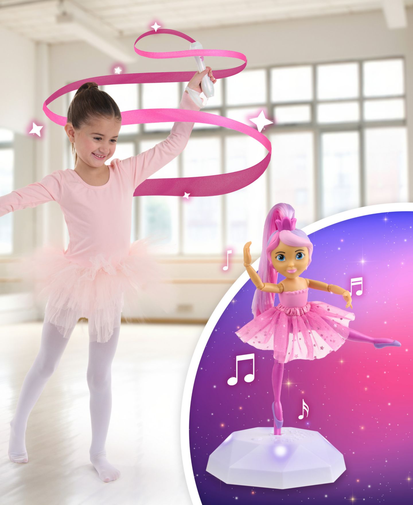 Детские куклы Dancing Doll 9" Twirl Along With Magical Wand & Light Up Platform — фото 3