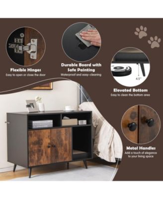 Cat Litter Box Enclosure with Storage Compartments and Pet Scratcher