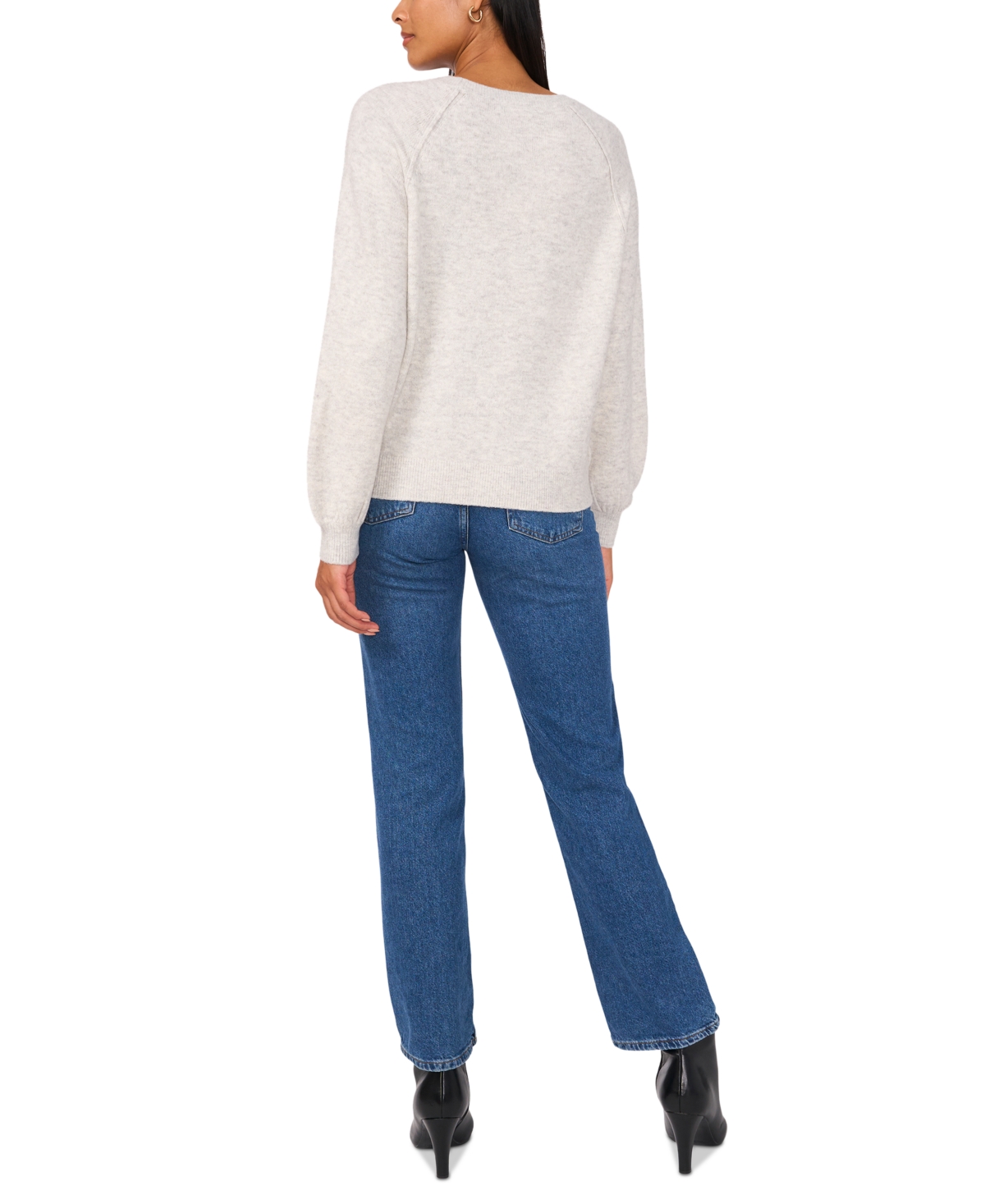 Vince Camuto Women's Crewneck Raglan Puff-sleeve Sweater In Jazz Club