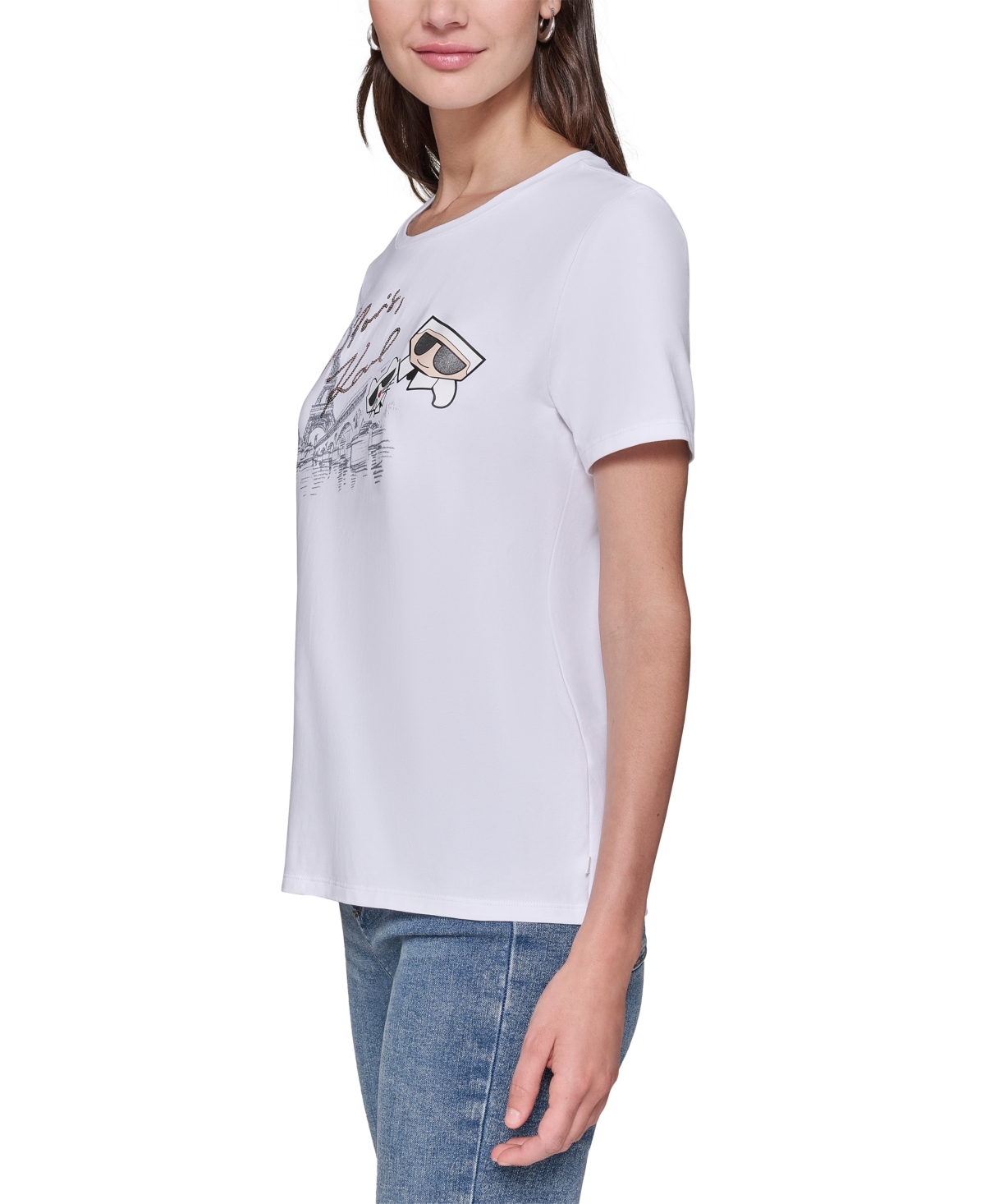 Karl Lagerfeld Paris Women's Paris Graphic T-Shirt
