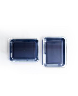 8-Piece 6.5 Cup Rectangular Food Storage and Meal Prep Container Set