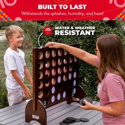 - Giant Four in a Row (All Weather) Outdoor Game w/ Carrying Case - Noise Reducing - 60% Quieter - Giant Connect - 4 Game
