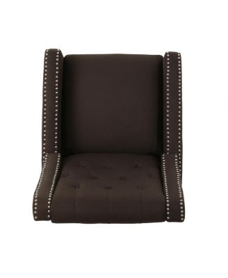 Streamdale Classic Coffee Fabric Push Back Chair