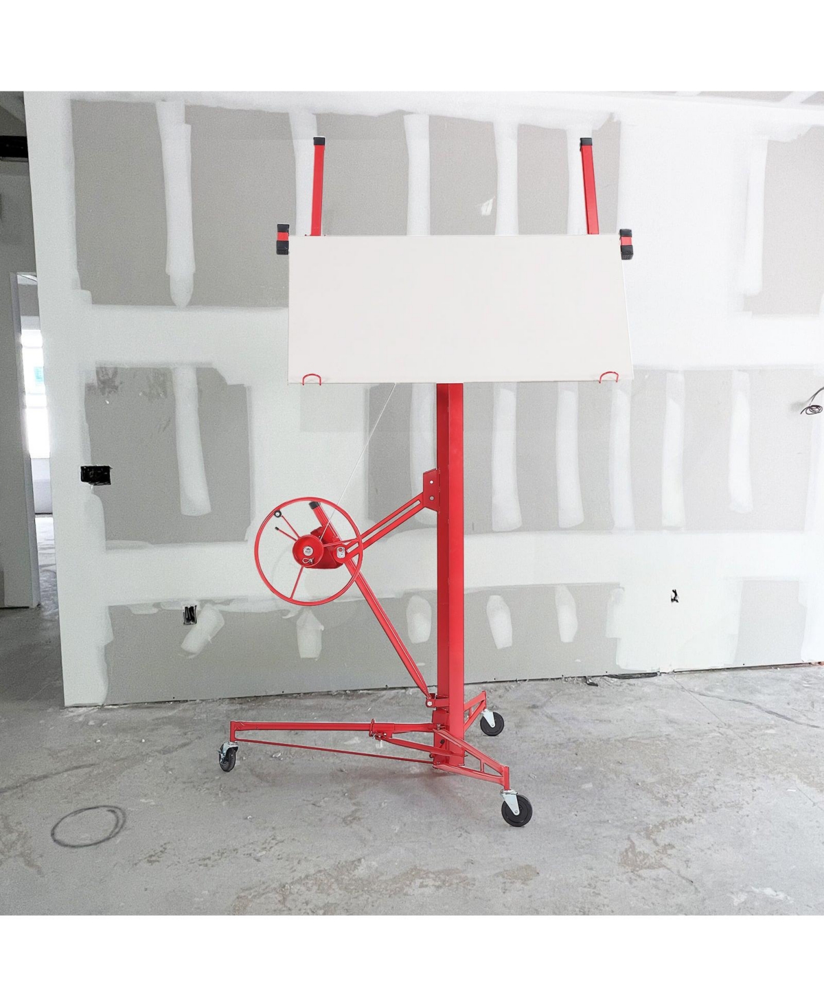 Flynama ft. Drywall Panel Hoist Jack Lifter Drywall Lift Panel Lift - Red