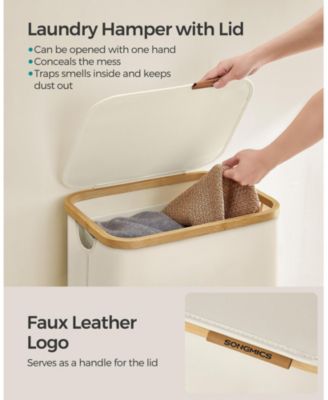 Large 23.8-Gallon Laundry Basket with Collapsible Design, Ink Black