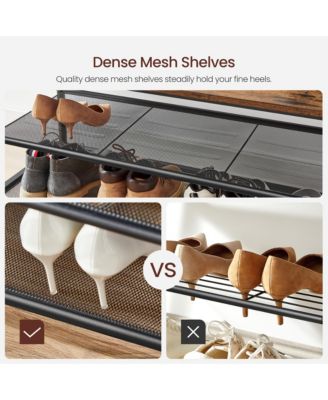 Entryway Industrial Style Coat Rack with Shoe Storage