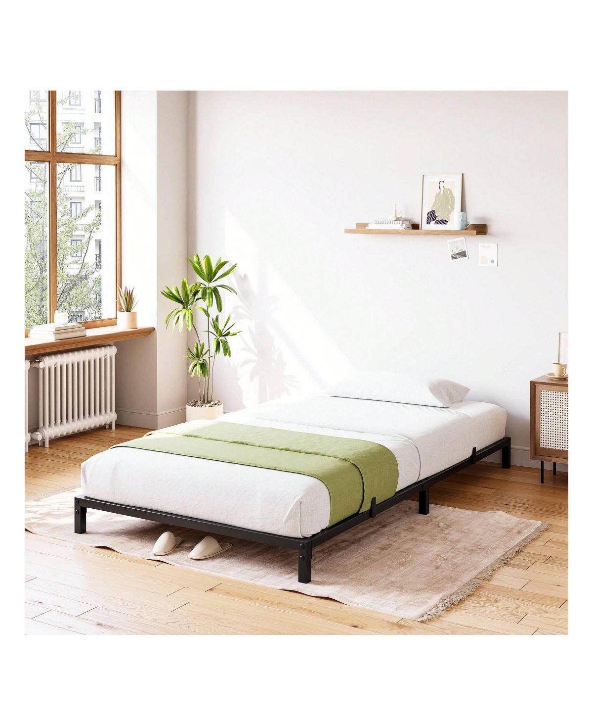 gaomon Inch Bed Frame, No Box Spring Needed, Heavy Duty Metal Platform Bed Frame For Bedroom, Easy Assembly