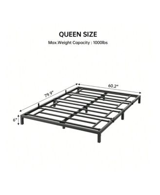 8 Inch Bed Frame, No Box Spring Needed, Heavy Duty Metal Platform Bed Frame For Bedroom, Easy Assembly, Noise Free - Queen