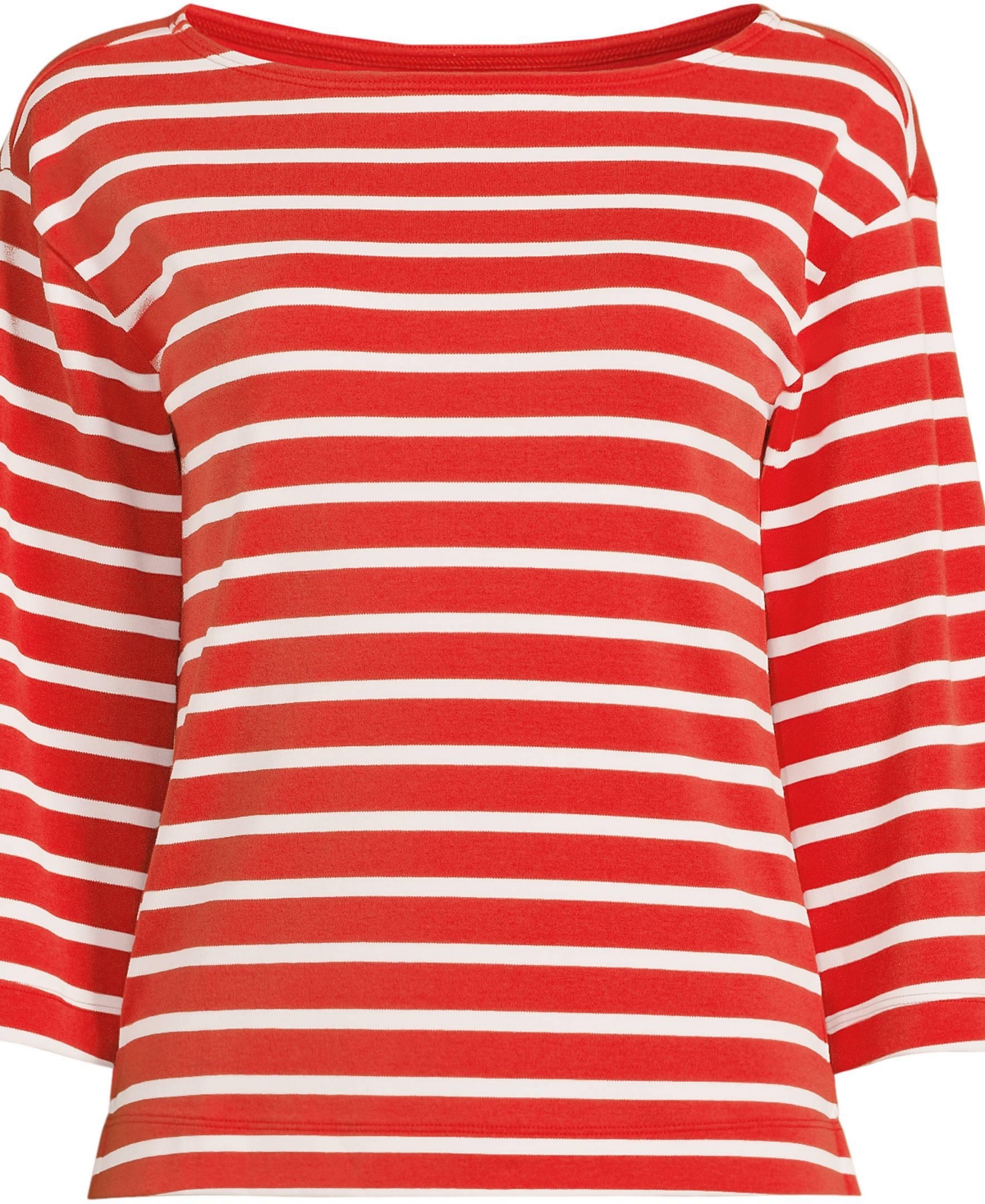 Lands' End Women's 3/4 Bell Sleeve Supima T-shirt