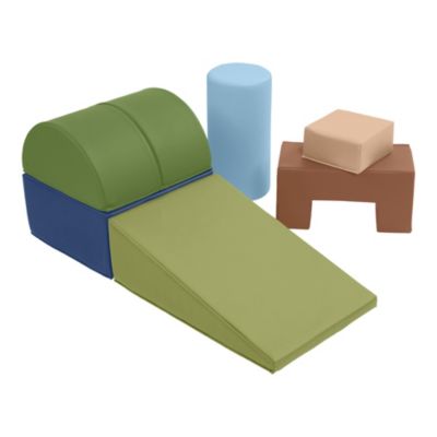 SoftZone Crawl and Climb Playtime Playset, Earthtone, 6-Piece
