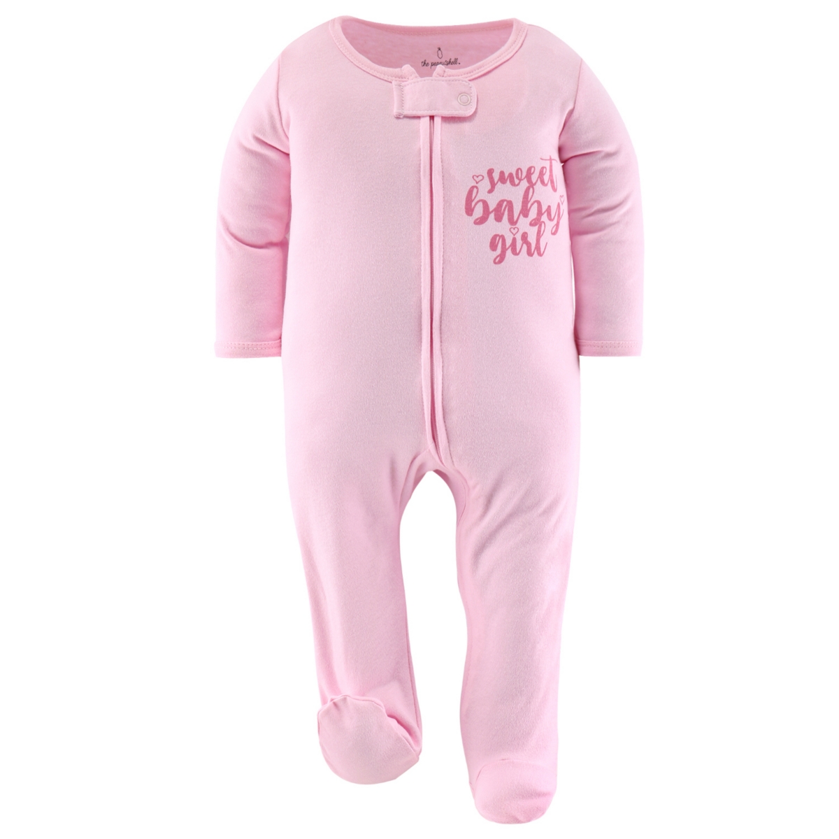 The Peanutshell Baby Girls Floral Love Footed Sleepers for Girls, 3 Pack