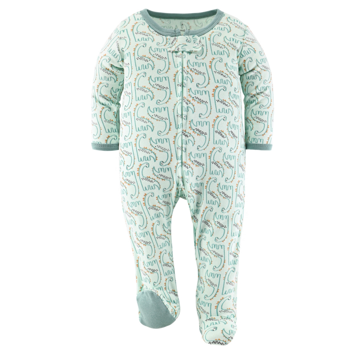 The Peanutshell Baby BoysDino Footed Sleepers for Boys, 3 Pack - Green