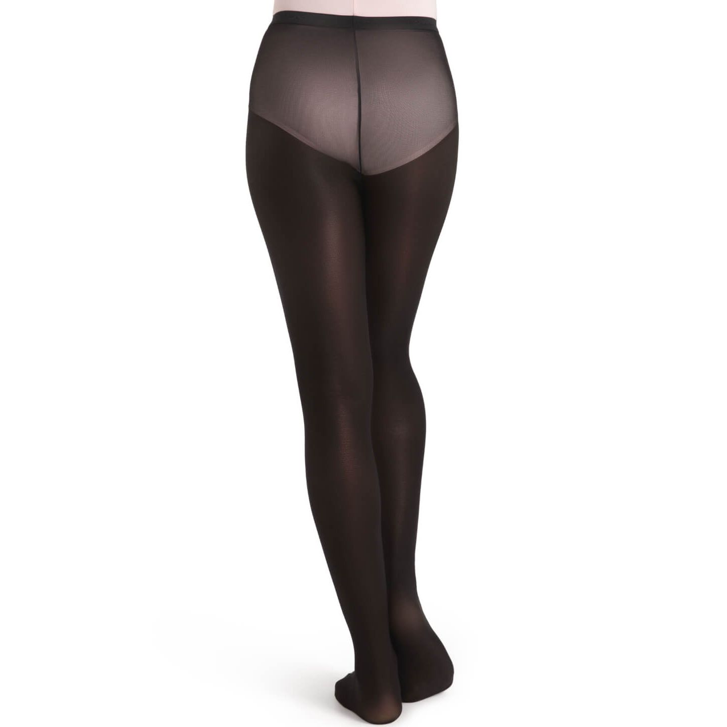 Женские блестящие колготки с закрытой стопой Capezio Ultra, цвет: Чёрный — фото 2