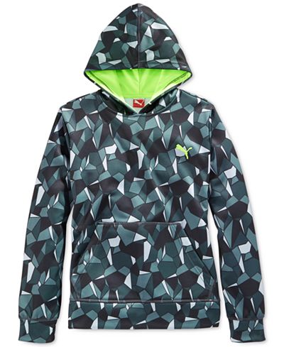 Puma Boys' Broken Glass-Print Hoodie