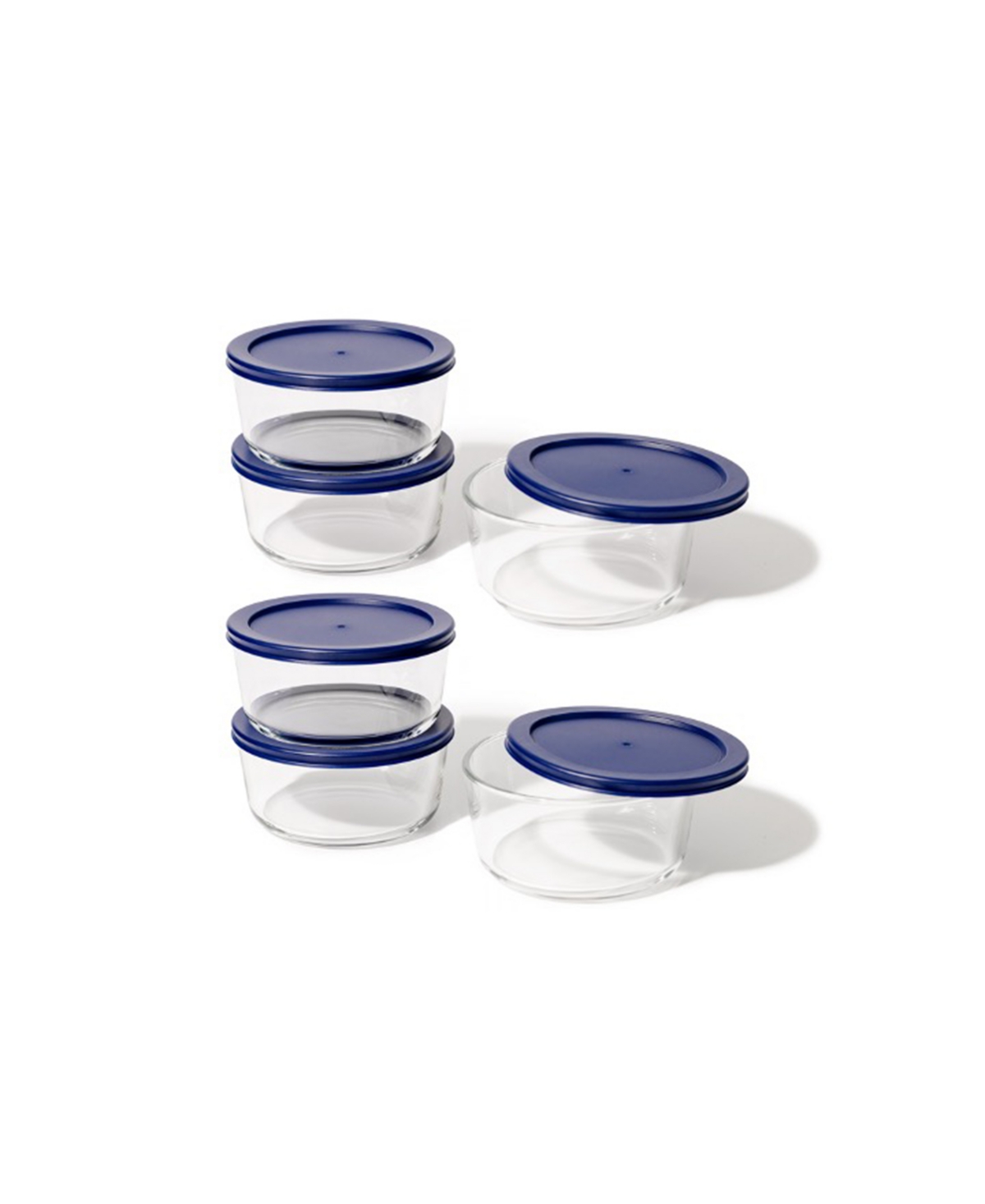 Dura Living 12-piece 4 Cup Round Food Storage And Meal Prep Container Set In Blue