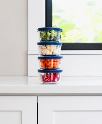 16-Piece 1 Cup Round Food Storage and Meal Prep Container Set