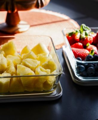 4-Piece 6.5 Cup Rectangular Food Storage and Meal Prep Container Set