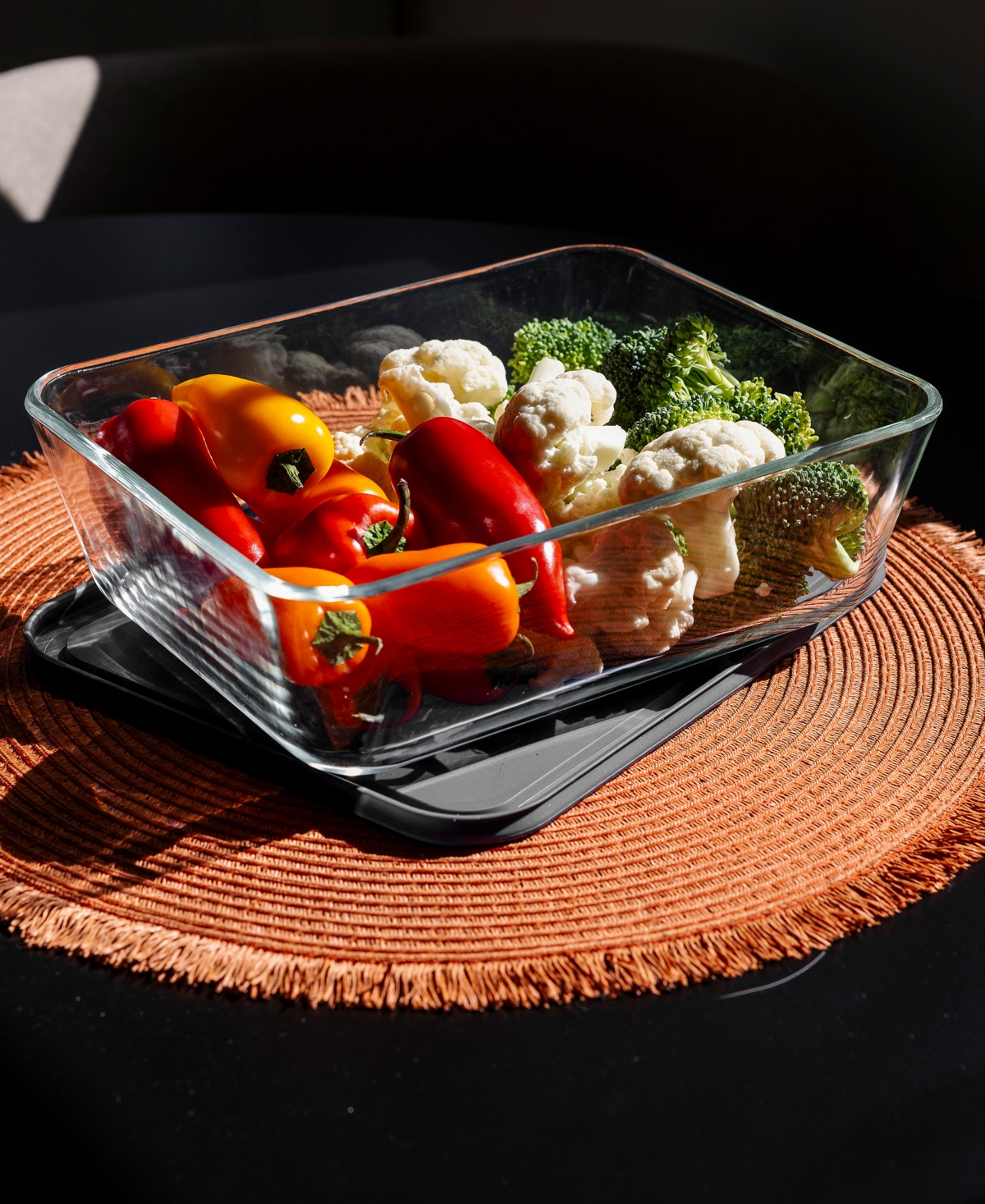 DURA LIVING 2-PIECE 11 CUP RECTANGULAR FOOD STORAGE AND MEAL PREP CONTAINER SET 