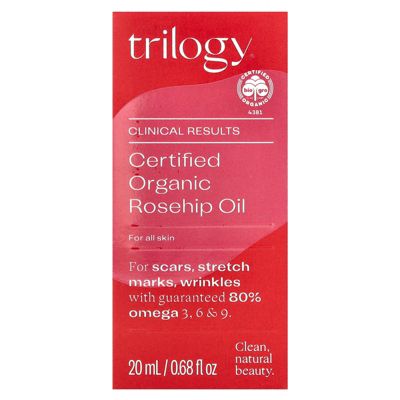 Certified Organic Rosehip Oil  -  0.68 fl oz (20 ml)
