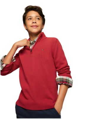 Big Boys Solid 1/4 Zip Sweater