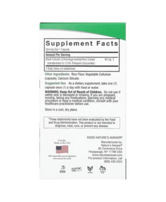 Black Cohosh  40 mg  -  60 Vegetarian Capsules