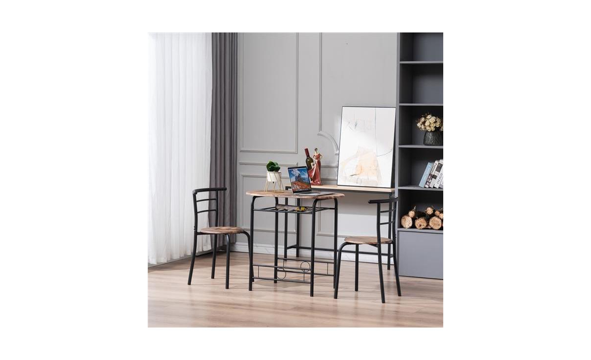 Slickblue Couples Breakfast Table with Curved Back Design Perfect for Cozy Dining