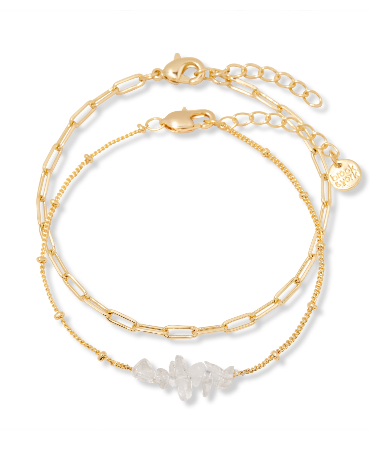 Brook & York Alex Birthstone Bracelet In Light Gray