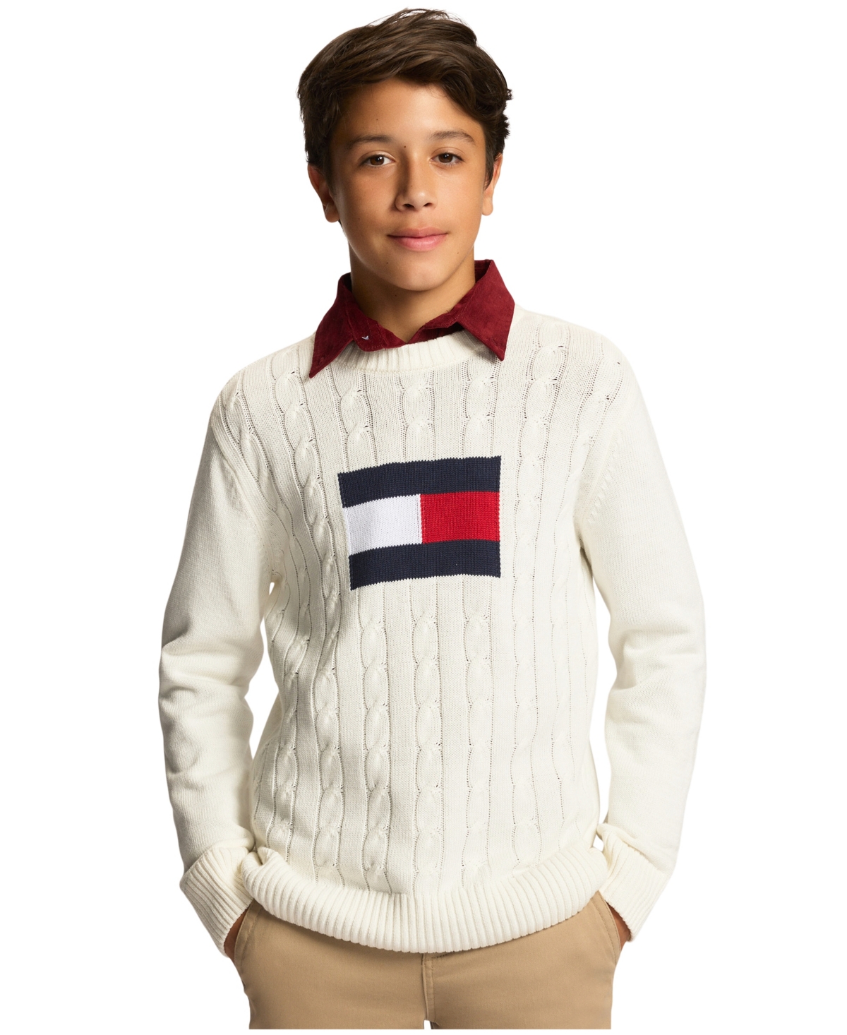 Tommy Hilfiger Toddler and Little Boys Solid Corduroy Shirt